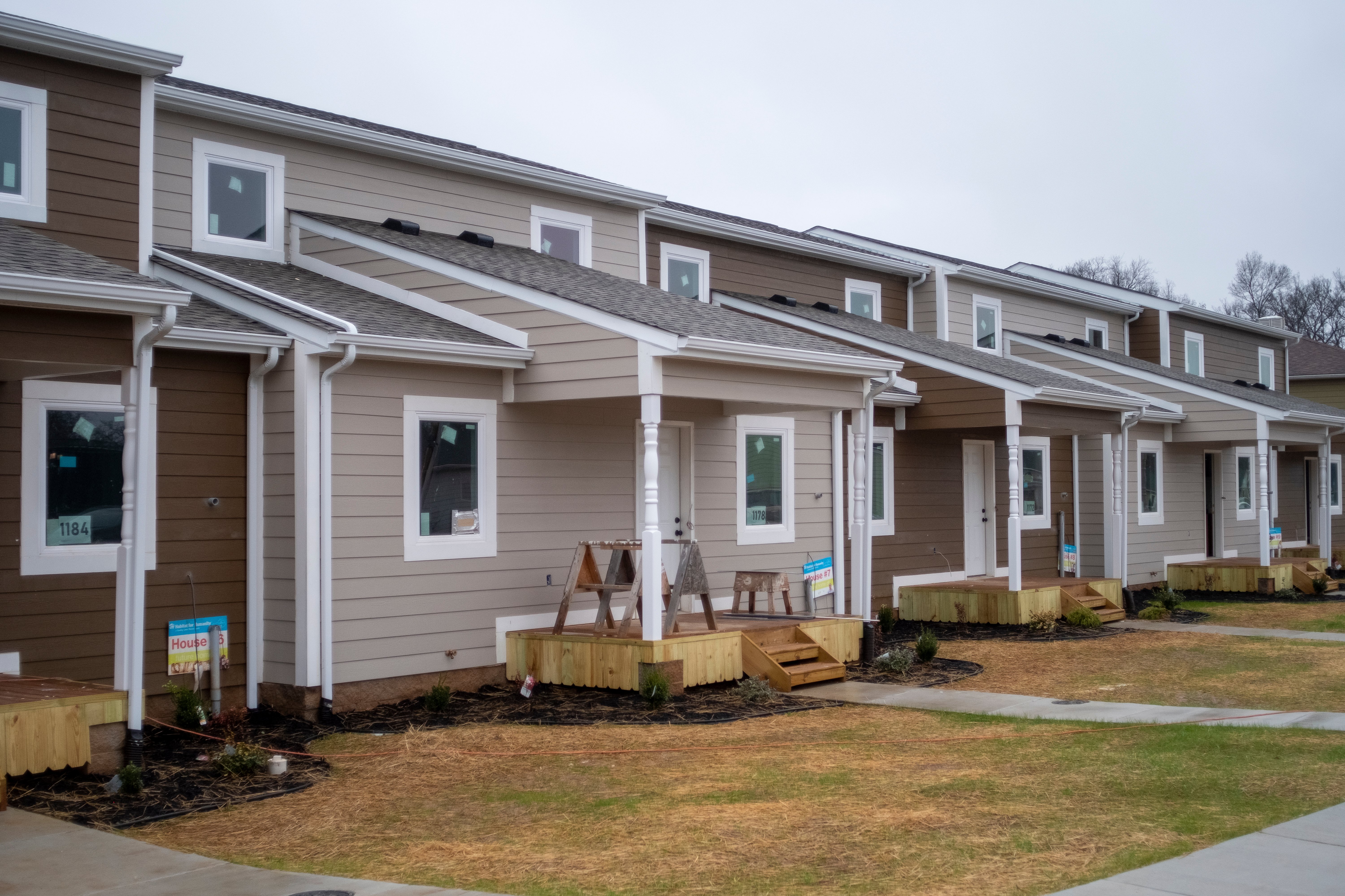 The north cluster of Habitat blitz-build homes